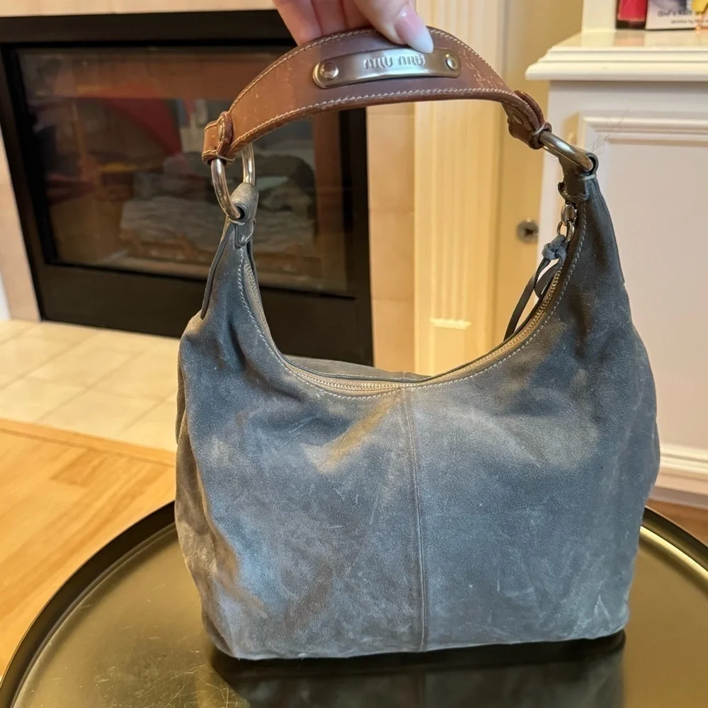 MIU MIU Vintage Suede Slouchy Handbag - Picture 6 of 16
